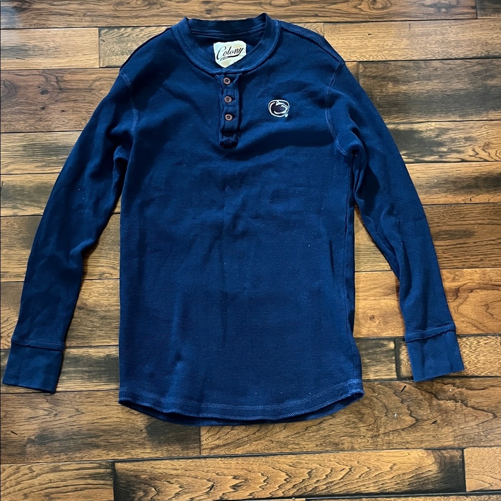 Colony Penn State Navy Henley Thermal Long Sleeve Shirt